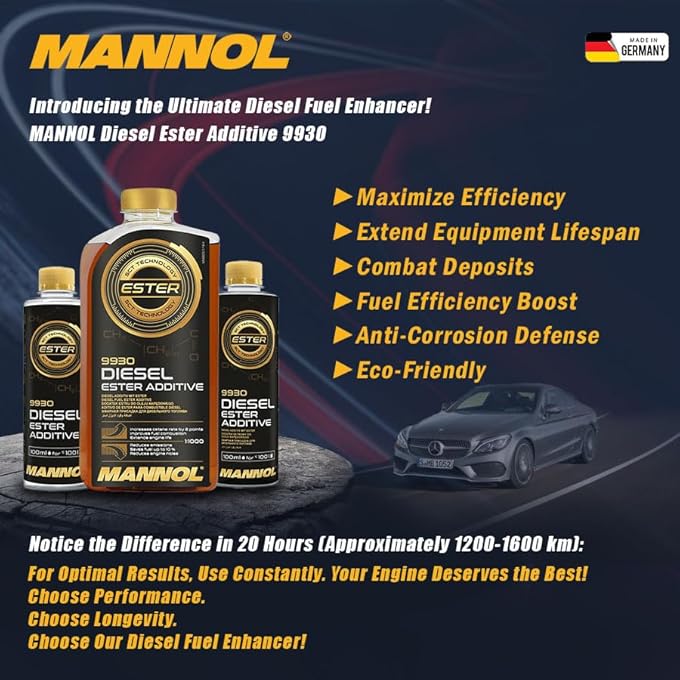 MANNOL 9930 DIESEL ESTER ADDITIVE - 100ML CONCENTRATE (1:1000 RATIO) - ADVANCED LUBRICATING FUEL TREATMENT FOR PUMP-INJECTORS AND COMMON RAIL SYSTEMS - PROTECTS AGAINST CORROSION AND FRICTION - Image 2